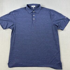 Peter Millar Polo Shirt‎ Mens XL Crown Soft Biscayne Golf Stretch Fit Blue